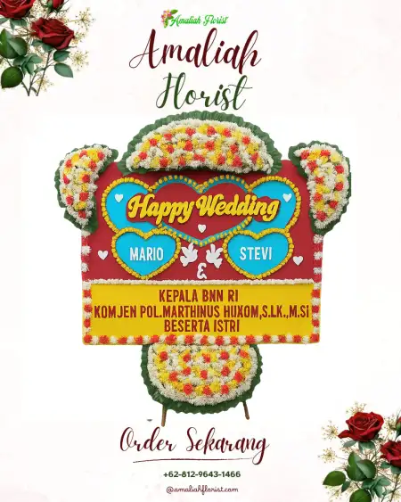 Papan Bunga Pernikahan Glingseran